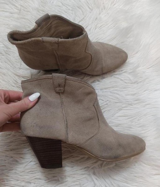 Women Ash Boots Beige Suede 39