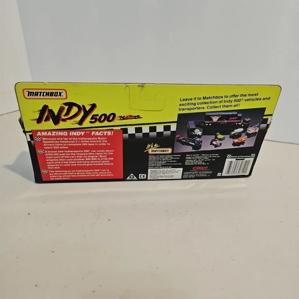 Matchbox 1990 CART INDY 500 Pennzoil Team Transport Hauler, Yellow - Image 3 of 3