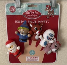 New Rudolph The Red Nosed Reindeer Finger Puppets 5 Pc Set Toys Kids