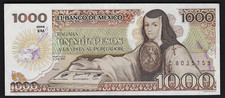 1985 Mexico 1000 Pesos Series XM Very Fine