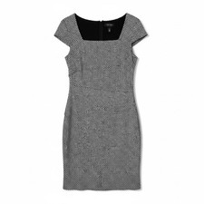 White House Black Market Dress 8 Instantly Slimming Black Lined Flattering Layer