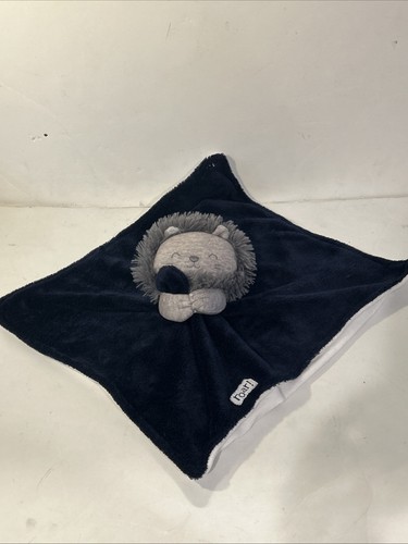 Carters Lion Lovie Plush Blue Grey 13 Inch Square 5045