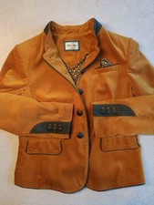 White Label Blazer Gr. 42 Damen Jacke edel Baumwolle Gold Braun ROFA Fashion