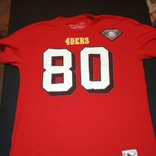 San Francisco 49ers Rice T-shirt 75th Anniversary Size XL