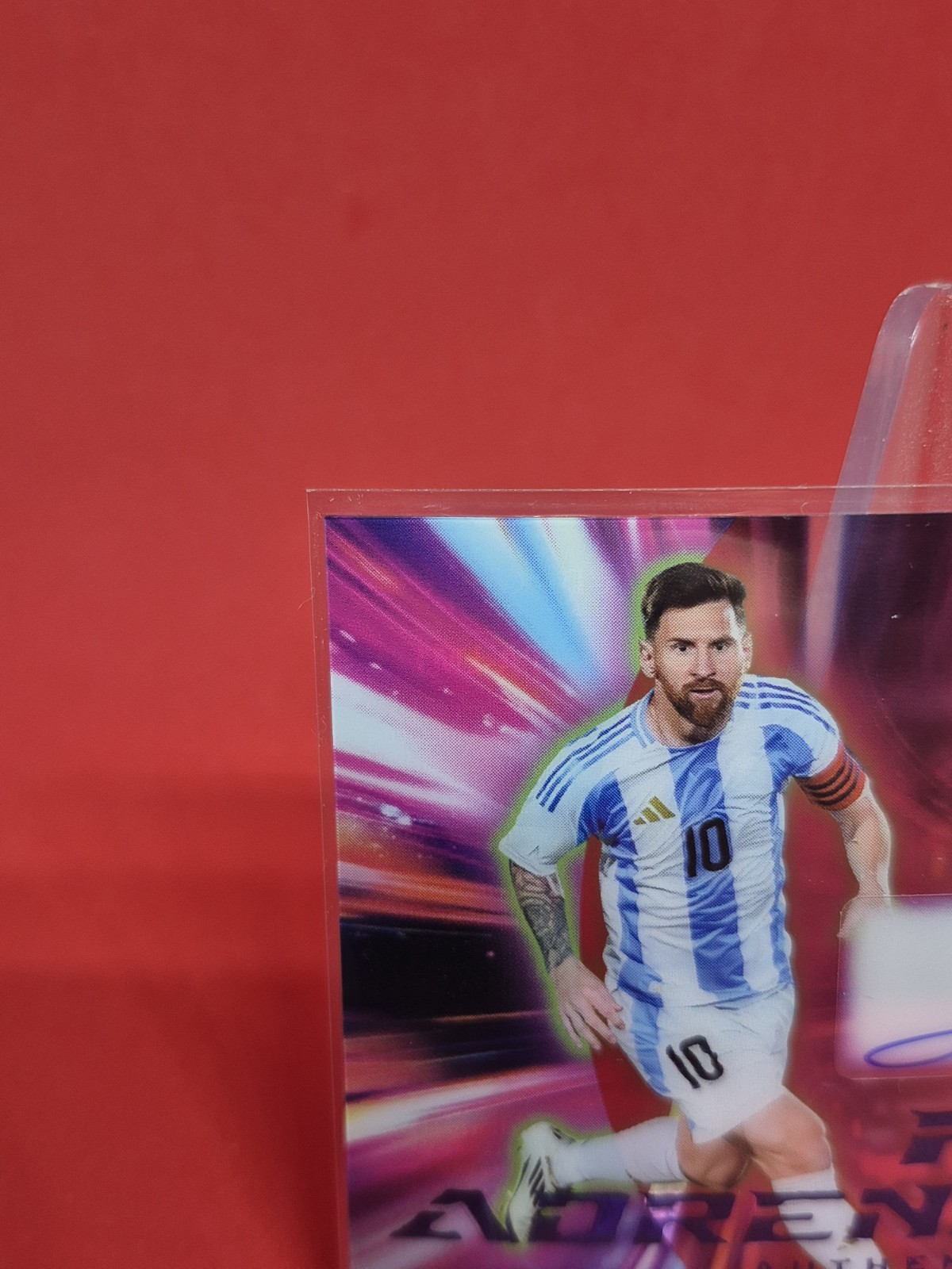 2025 Leaf In The Game Used Lionel Messi Auto 3/5 Pure Adrenaline Argentina Clear view 5