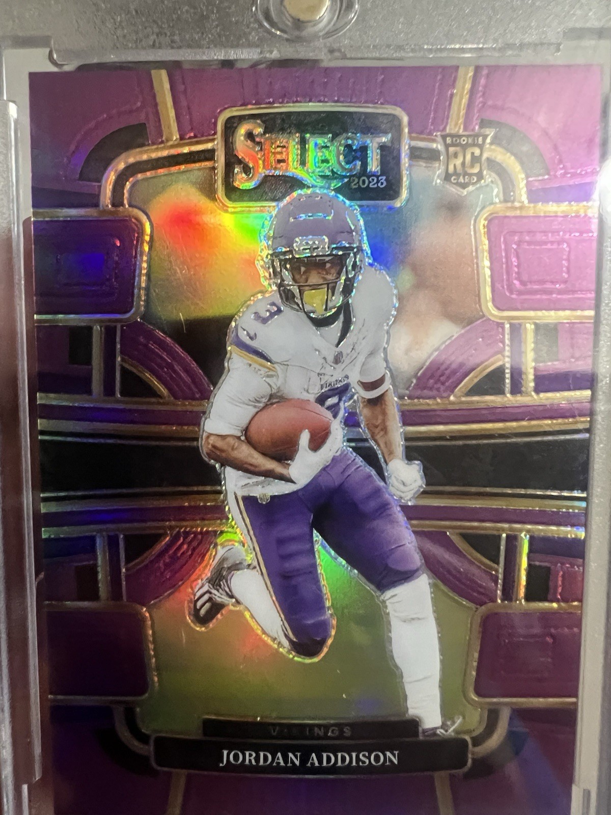 2023 Panini Select - Concourse Jordan Addison #66 Purple Prizm /75 (RC)