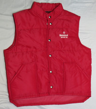 KENDALL MOTOR OIL VINTAGE MENS 44 L 46 VEST RED PLA-JAC DUNBROOKE USA MADE new
