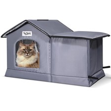 Weatherproof  Insulated Outdoor Cat House - Seamless Base Stays Dry,Easy Ass...