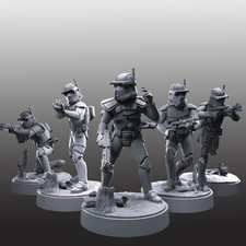Star Wars Legion Clone Trooper Infantry - Proxy Models - At-Rt Clones