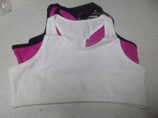 Fruit of the Loom Girls Built Up Strap Cotton Sports Bra, 3 Pack. Size: 28