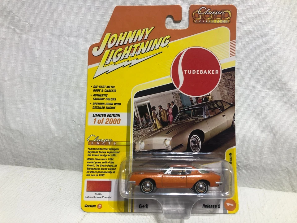 1/64 JL 2020  Classic Gold 1963 Studebaker Avanti JLCG022 R2 #1 - Image 2 of 3