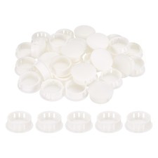 50pcs Nylon Hole Plugs,1" Round Drill Screw Hole Plugs Covers, White