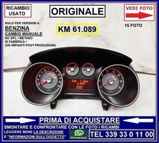 QUADRO STRUMENTI CONTA KM DISPLAY 3 RIGHE FIAT PUNTO EVO 1.2 1.4 solo BENZINA