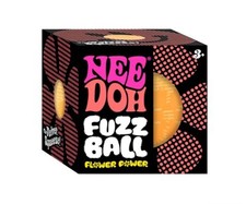 ORANGE Needoh FUZZ BALL Flower Power Nee Doh Squish Stress Ball NEE-DOH Fuzzball