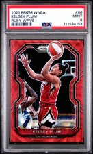 2021 Panini Prizm Wnba #60 Kelsey Plum Ruby Wave PSA 9