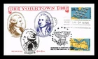 DR JIM STAMPS US COVER YORKTOWN VIRGINIA CAPES FDC DUAL CANCEL TUDOR HOUSE