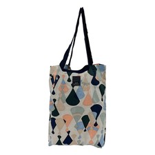 mina perhonen mina - rs9858 Navy Beige Multi Cotton Chemical Fiber Tote Bag