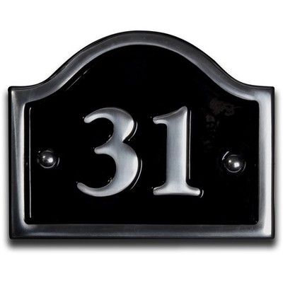 Aluminium Brücke Hausnummer 31 - schwarz