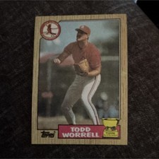Topps 1987 Todd Worrell St. Louis Cardinals #465 All-Star Rookie MLB Card. rookie card picture