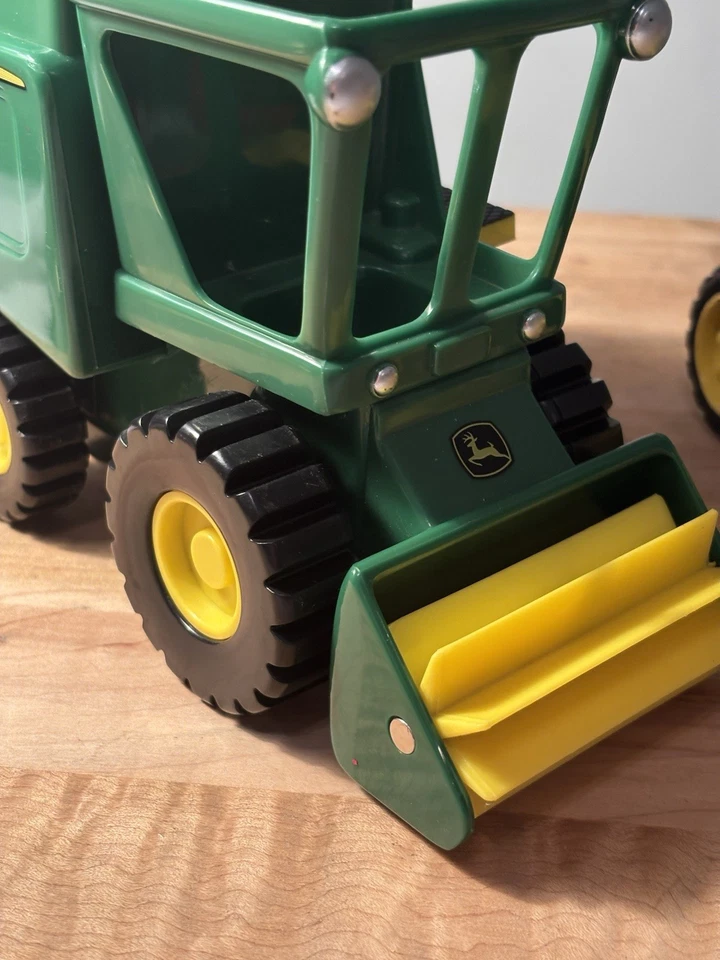 (LOT OF 2) TOMY John Deere kids toy Tractor Hay Fork & Farm Combine Harvester - Image 3 of 4