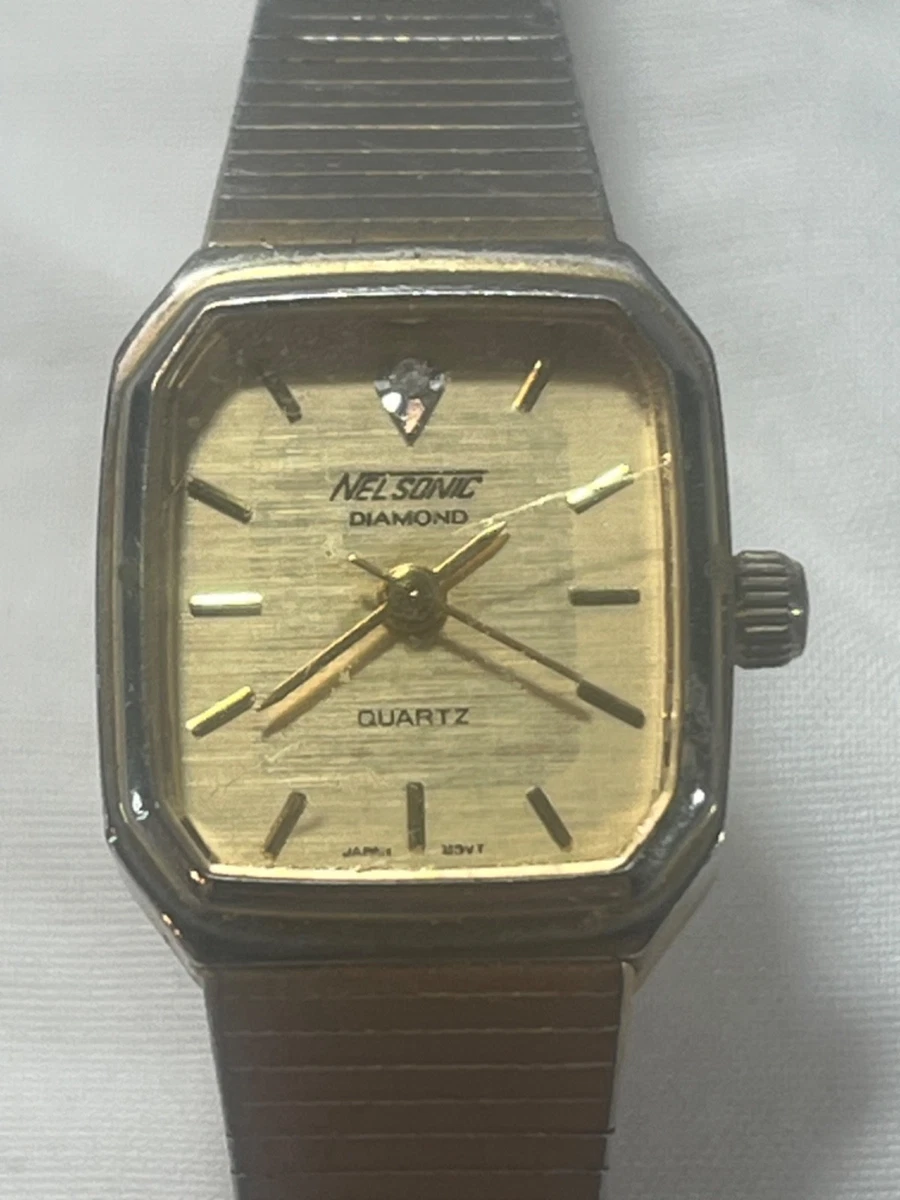 Montre Femme Nelsonic Diamond Quartz Mouvement Japon Nécessite Pile