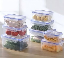 Airtight Food Storage Rectangle Containers Clip Lock Lid 100% Non-Leak BPA Free