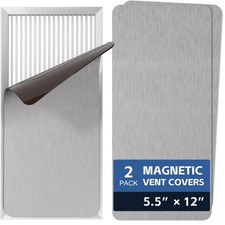 2 Pack Strongest Magnetic Vent Covers 5.5"x12", Magnet 5.5 12 In, Gray,2Pack