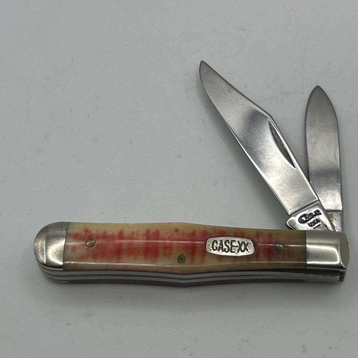 CASE XX USA 1996 RED APPALOOSA BONE MINI COKE BOTTLE KNIFE 6225 1