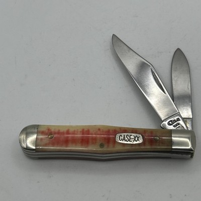 CASE XX USA 1996 RED APPALOOSA BONE MINI COKE BOTTLE KNIFE 6225 1
