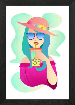 Milchtee Liebhaber Gerahmtes Wandbild Poster Leinwanddruck Bild