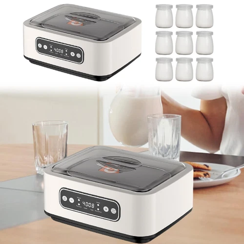 Joghurtbereiter Gerät mit Thermostat und 9 Gläsern 100ml für selbstgemachten Joghurt - Bild 14 von 24