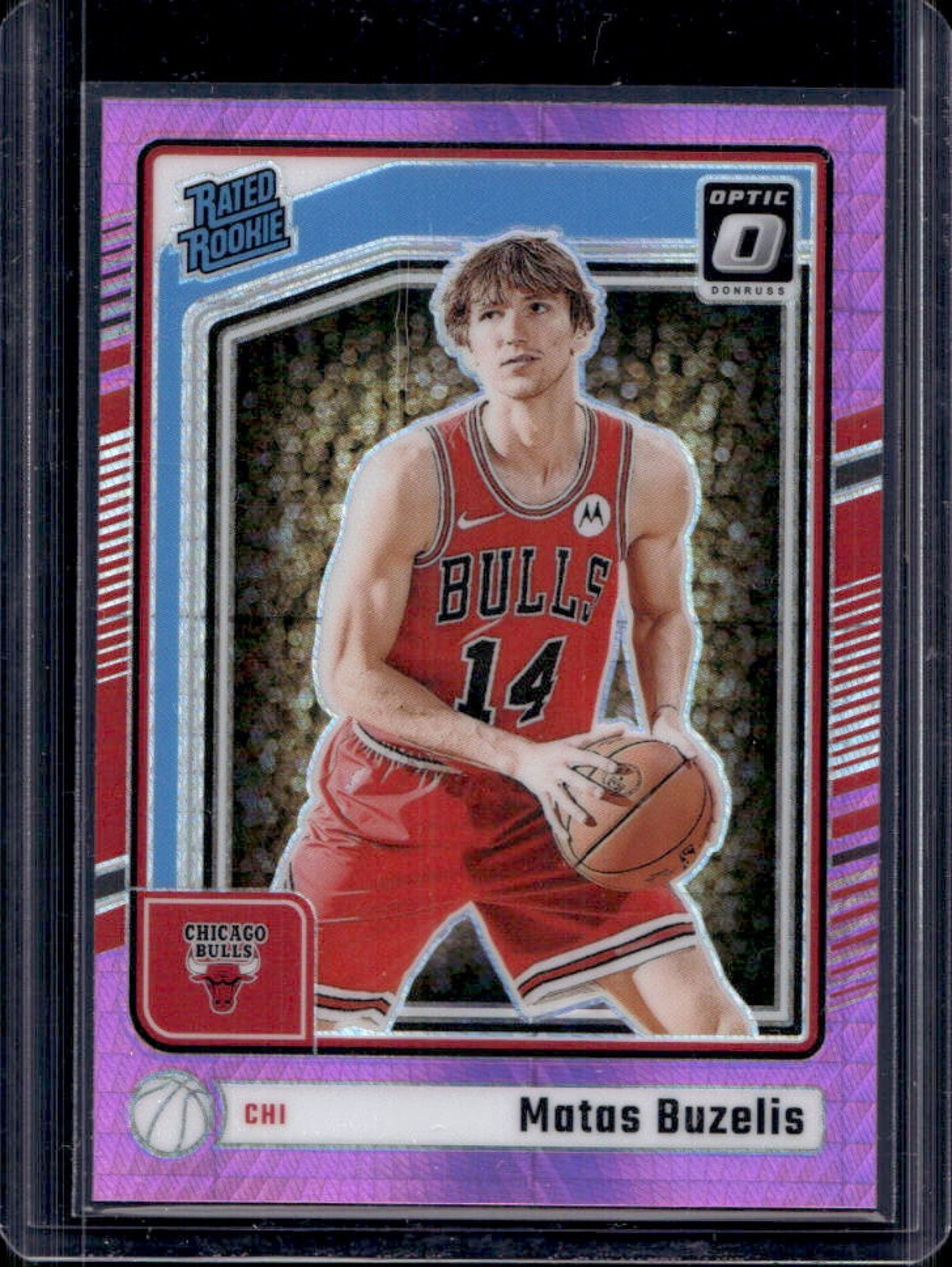 2024-25 Panini Donruss Optic Matas Buzelis Hyper Pink Prizm RC Rated Rookie #271