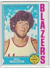 1974-75 TOPPS BILL WALTON ROOKIE CARD (TRAIL BLAZERS) #39. rookie card picture
