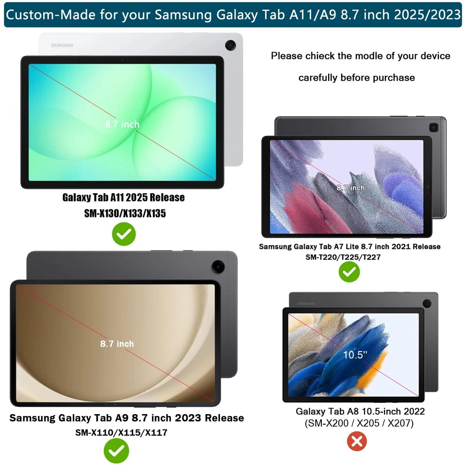 Funda Infantil para Samsung Galaxy Tab A11 8.7 Pulgadas 2025/A9 8.7'' 2023/A7 Lite 8.7... Foto 2 de 4