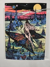 Vintage 1974 Pro Arts "Stellamyr" Blacklight Velvet Flocked Poster 28x20. Nice!