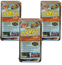 Zoo Med Hermit Soil Coconut Fiber Brick 3 Pack 600G Natural Substrate