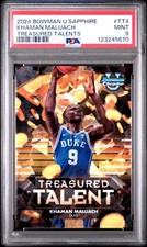 2024 BOWMAN UNIVERSITY CHROME SAPPHIRE TREASURED TALENTS KHAMAN MALUACH PSA 9