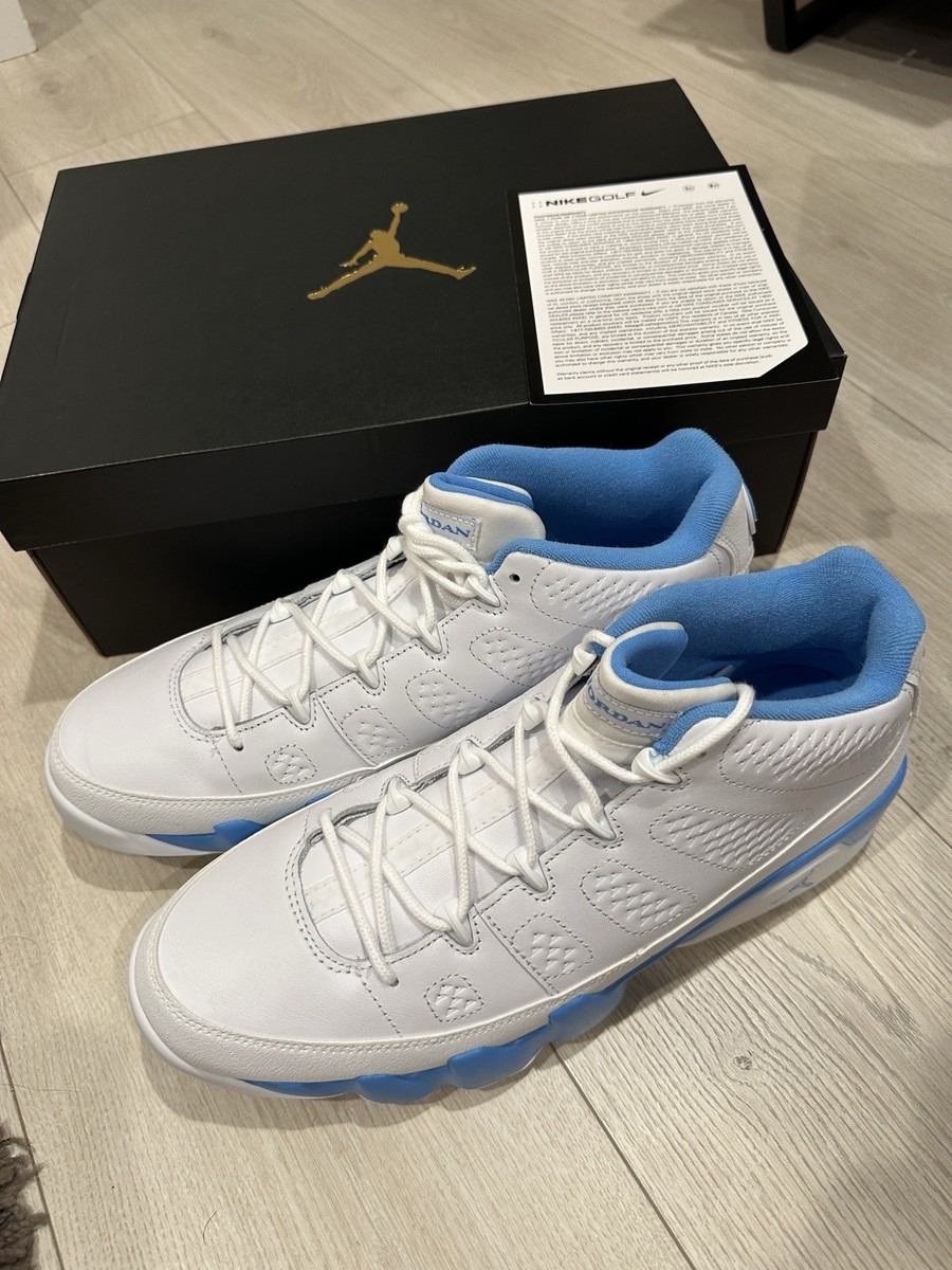 Nike Air Jordan 9 Mens Size 11.5 Retro Golf UNC University Blue White FJ5934-101 s-l400.jpg main image 4