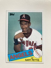 1985 Topps -Gary Pettis -Funny Error-Picture is Lynn Pettis, Gary's Teen Brother