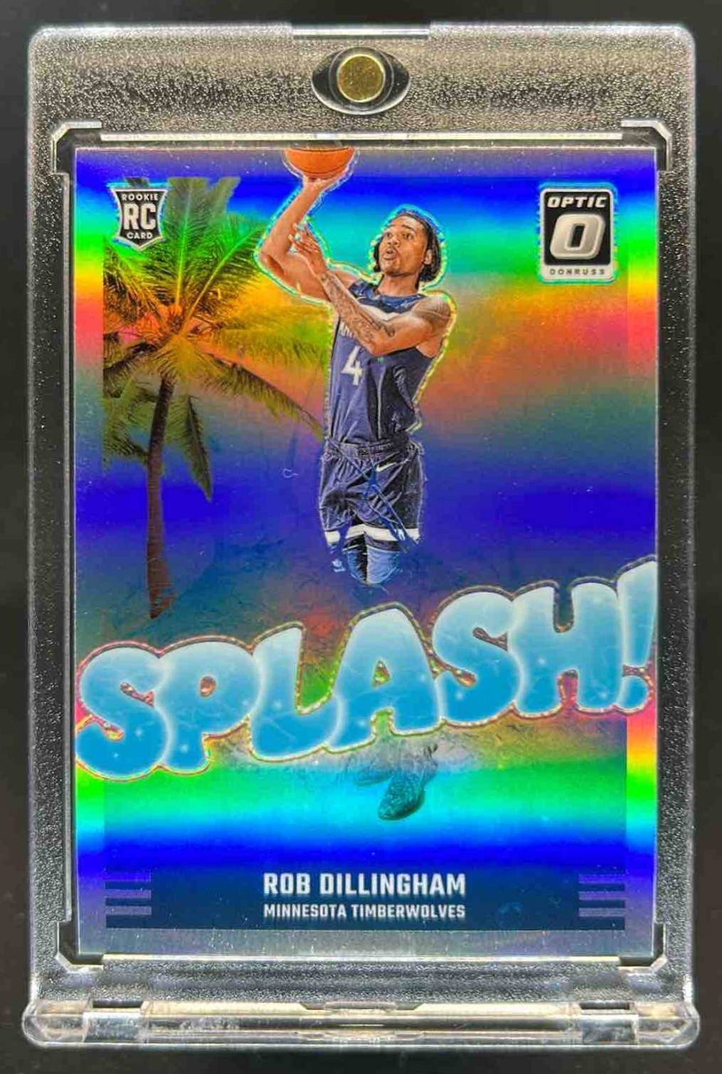 2024-25 Donruss Optic Rob Dillingham Splash! RC Holo #8 Timberwolves