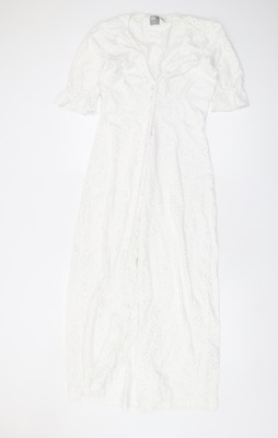 Asos Damen Maxikleid weiß Größe 6