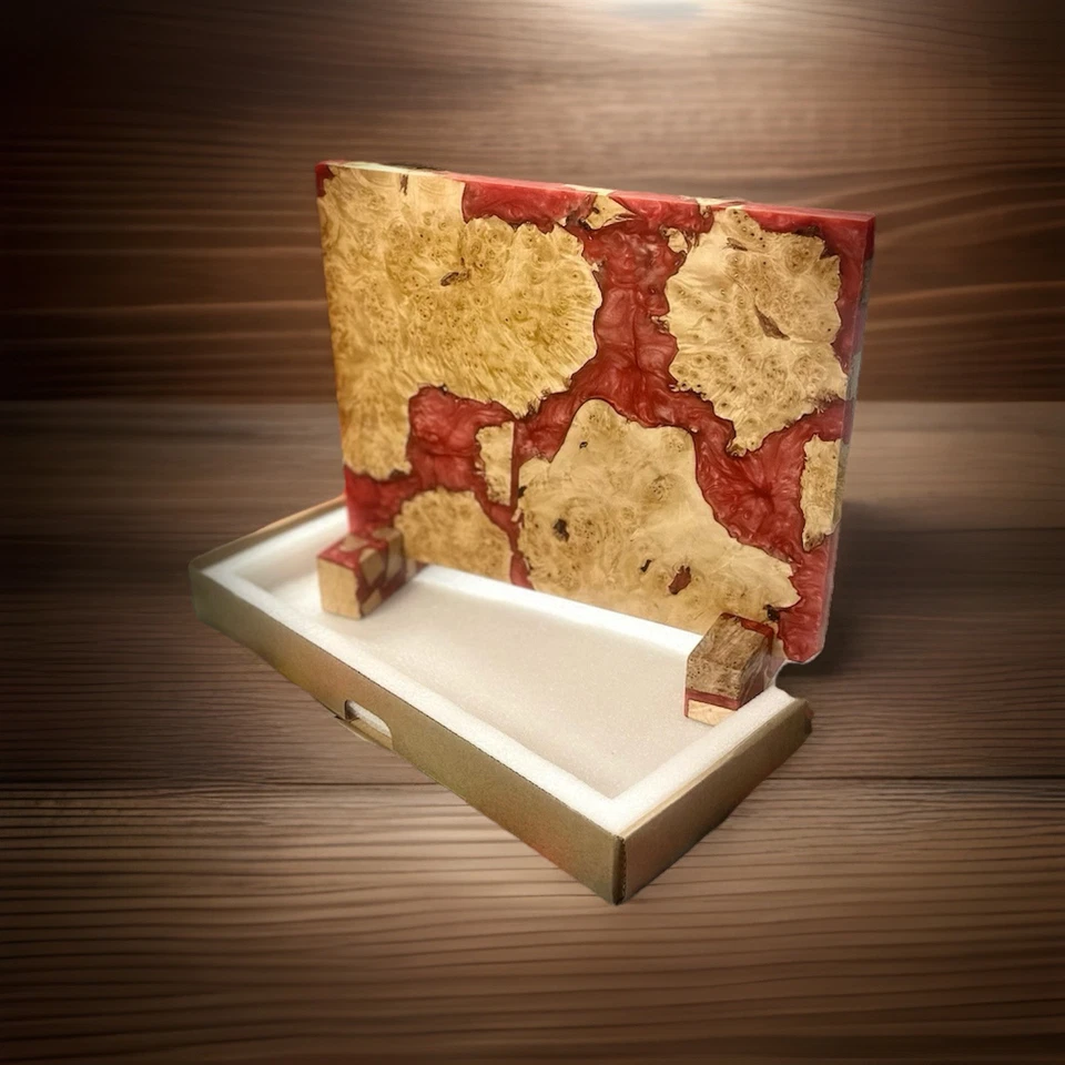 磁性深红树脂和毛刺枫木刀块无刀 — 第 3/4 张图片