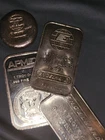 Mixed Silver One Oz Bars Apmex, Englehard, Polar Bear Poursx