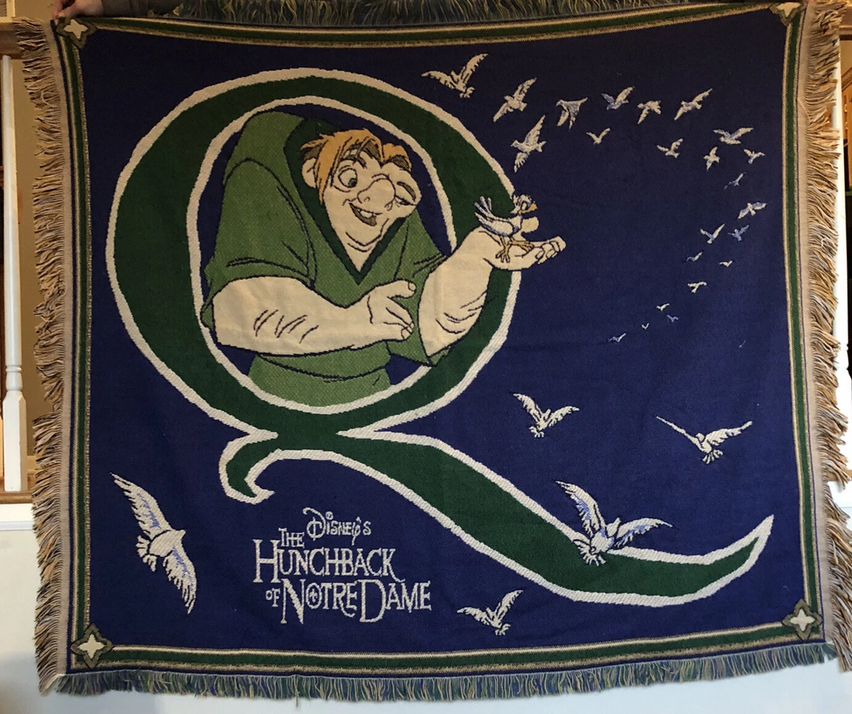 Vintage Disney Hunchback of Notre Dame Quasimodo Beacon Throw Blanket Made USA