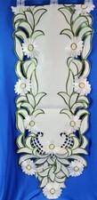 Runn White Daisy Ivory Table Linen Table Runner - New