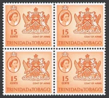 Trinidad & Tobago 116 block/4,MNH. Mi 180. QE II.Arms of Independent State,1964.