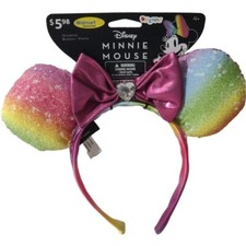 Disguise Minnie Mouse Headband Mouse Ears Halloween Girls Sequins Dress Up NEW