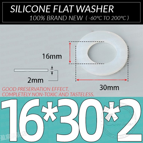 Flachdichtung Silikon Gummi-dichtung Schnurstärke 2MM Flach Dichtung Fittinge - Bild 106 von 117