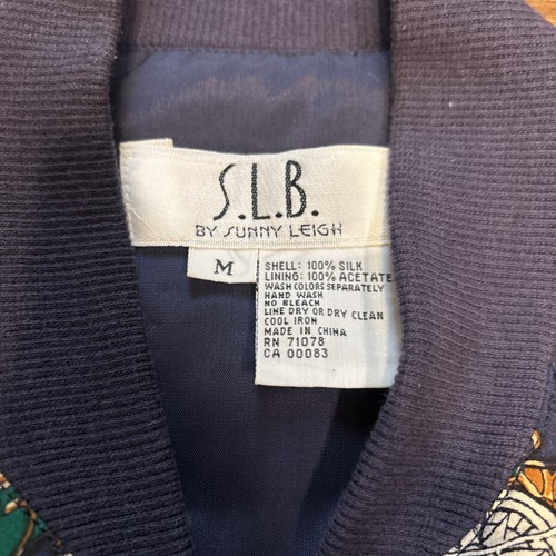 Both SLB Bomber Jacket Unisex Silk Maiolica Print Entwined With A Sundial Motif - Picture 2 of 9