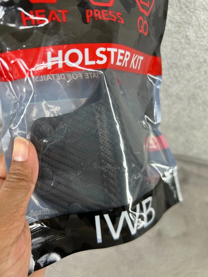 Kit de fundas Bullseye IWB medianas para diestros prensa de calor moldeada - carbono Foto 3 de 4